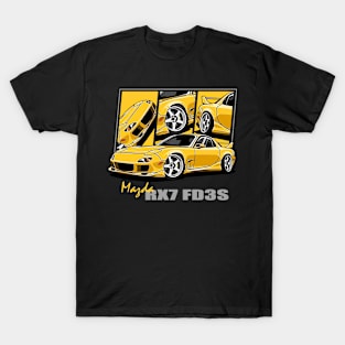 Mazda RX7 FD3S, JDM, Japanese cars T-Shirt